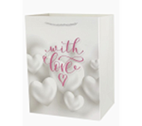 Пакет подарочный 26*32*10см с глиттером С любовью-4
