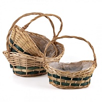 Корзина (ива) d33*h12*hh35см овал натуральный