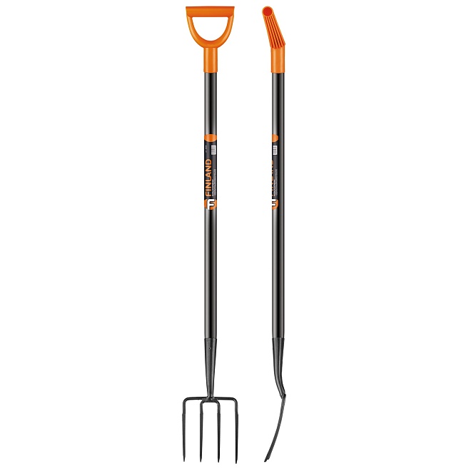 Вилы садовые Finland 19*22 h138см 4-рогие деревянный черенок