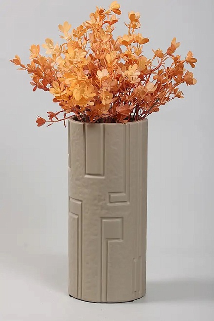 Ваза декоративная h23см керамика бежевый