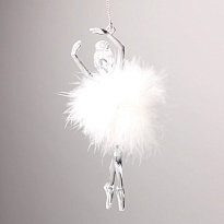 Изделие декоративное на подвеске Балерина-пушинка h14см 