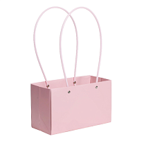 Пакет для цветов 10*13*22см розовый бабл гам