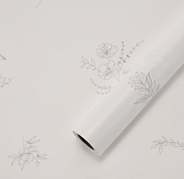 Пленка матовая 58см*10м 65мкр Эстетика белый