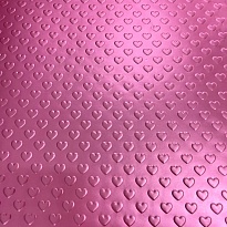 Пленка металл 58*58см "Сердечки 3D" 10 листов розовый