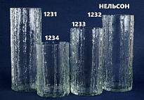 Ваза из стекла Нельсон d15*h20см 2,7л текстурная