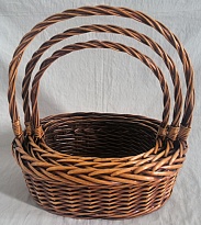 Корзина (ива) d44*34*h16*hh45см овал коричневый