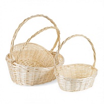 Корзина (ива) d40*h15*hh42см овал натуральный