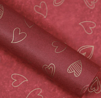 Тишью 50*70см Сердца 20л винный