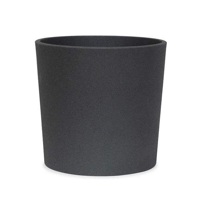 Кашпо Флок Кедр d18 h15см 2,7л бетон черный