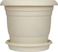 Горшок Афина d60 h51см 76л с поддоном пластик белоснежный жасмин
