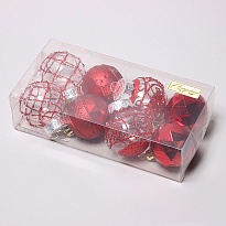 Елочные игрушки Восторг 5см 8шт/упак красный