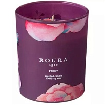 Свеча в стакане Roura d8.5 h7см Парфюмированная Пион
