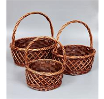 Корзина (ива) d28*12*24*hh31см круг коричневый 