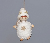 Изделие декоративное на подвеске Фея h12см шампань