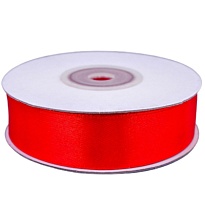 Лента атласная 12мм*25ярд красный