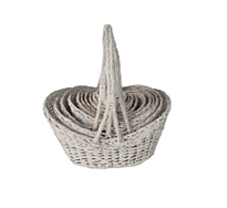 Корзина (ива) d100*h30*hh100см круг белый