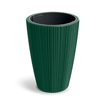 Кашпо Prosperplast ORO d39 h55см 20л с вкладкой пластик зеленый 