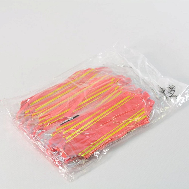 Бант шар 32мм с золотой полосой красный 