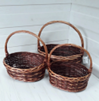 Корзина (ива) d34*26*h13*hh33 овал коричневый