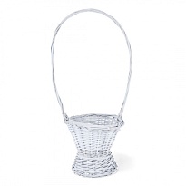 Корзина (ива) d27*h28*hh68cм круг белый