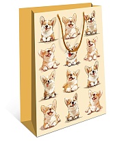 Пакет подарочный 18*23*10см Корги