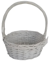Корзина (ива) d45*h17*hh45см круг белый