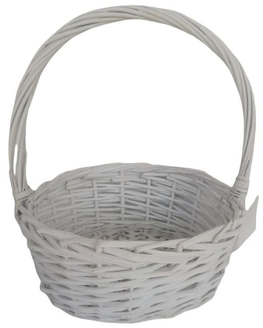 Корзина (ива) d45*h17*hh45см круг белый