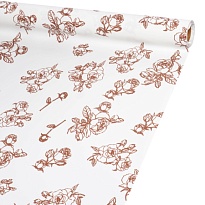 Пленка матовая 58см*10м 65мкр Бутоны роз хаки