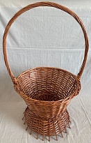 Корзина (ива) d50*50*h40*hh75см круг натуральный