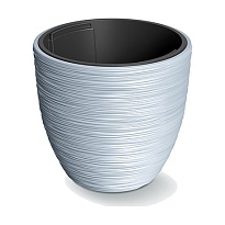 Кашпо Prosperplast Furu d47.9 h38,5см 31л с вкладкой пластик светло-серый