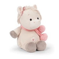 Мягкая игрушка KULT Лошадка Ами с шарфом h20см пудровый