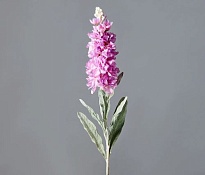 Маттиола одиночная искусственная h80см сиренево-розовый