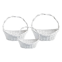 Корзина (ива) d50*35*h14*hh43см овал белый