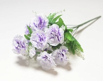 Гвоздика искусственная 9голов h46см комбо сиреневый