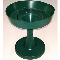 Чаша пластик на ножке зеленая 13*14 Оазис 