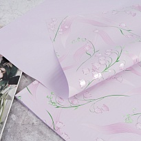 Пленка матовая 57*57см Ландыши 20 листов Нежная-сирень