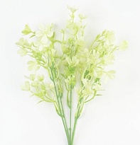 Мелкоцвет в букете, искусственный, h34см, бело-зеленый