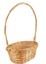 Корзина (ива) d33*h14*hh54см овал натуральный