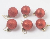 Набор пластиковых шаров 4см 6шт красный