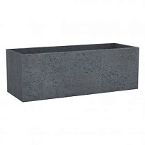 Кашпо Scheurich C-Cube Long (240) 80*29 h27см 35л пластик черный камень