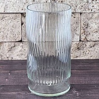 Ваза из стекла Соул-1 d15 h29см 4л  текстурная