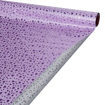 Пленка блестящая, 50см*5м, Сердечки сиреневый