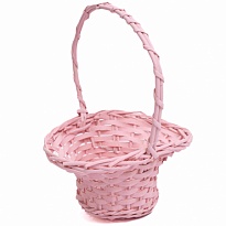 Корзина (ива) d24*h20*hh31см овал розовый