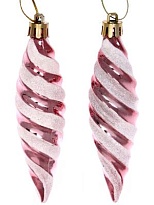 Елочные игрушки Сосульки Таинственное очарования 10см 2шт розовый