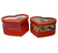 Коробка подарочная "Сердце", 29,5*26*16см, красный 