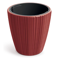 Кашпо Prosperplast ORO d47 h50см 31л с вкладкой пластик ретро красный