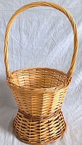 Корзина плетеная (ива) d30*h23*hh50см круг натуральный