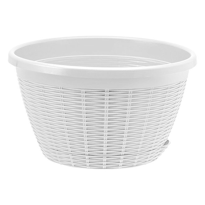 Кашпо подвесное d27 h16см 4,5л с поддоном пластик белый