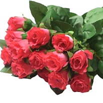 Розы в букете искусственные 14 голов h50см малиновый