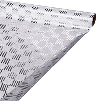 Пленка блестящая, 50см*5м, Клетка серебряный